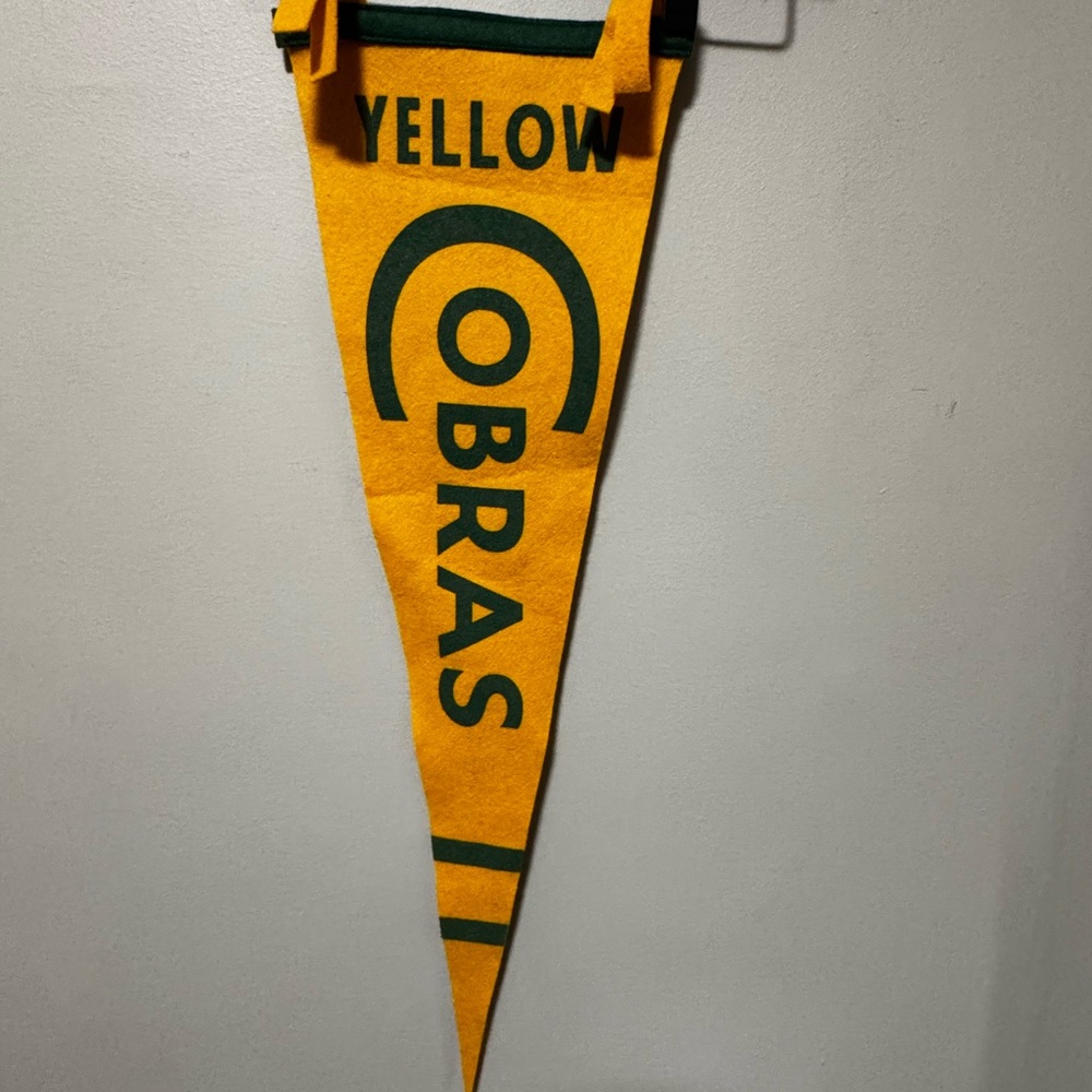 Oxford Pennant Yellow C Bras Felt Pennant Banner Made in USA